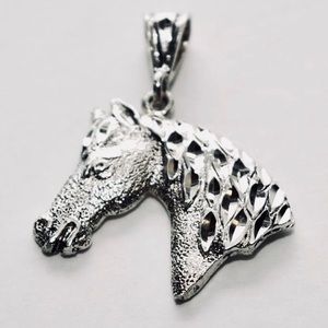 Sterling Silver Equestrian Horse Pendant